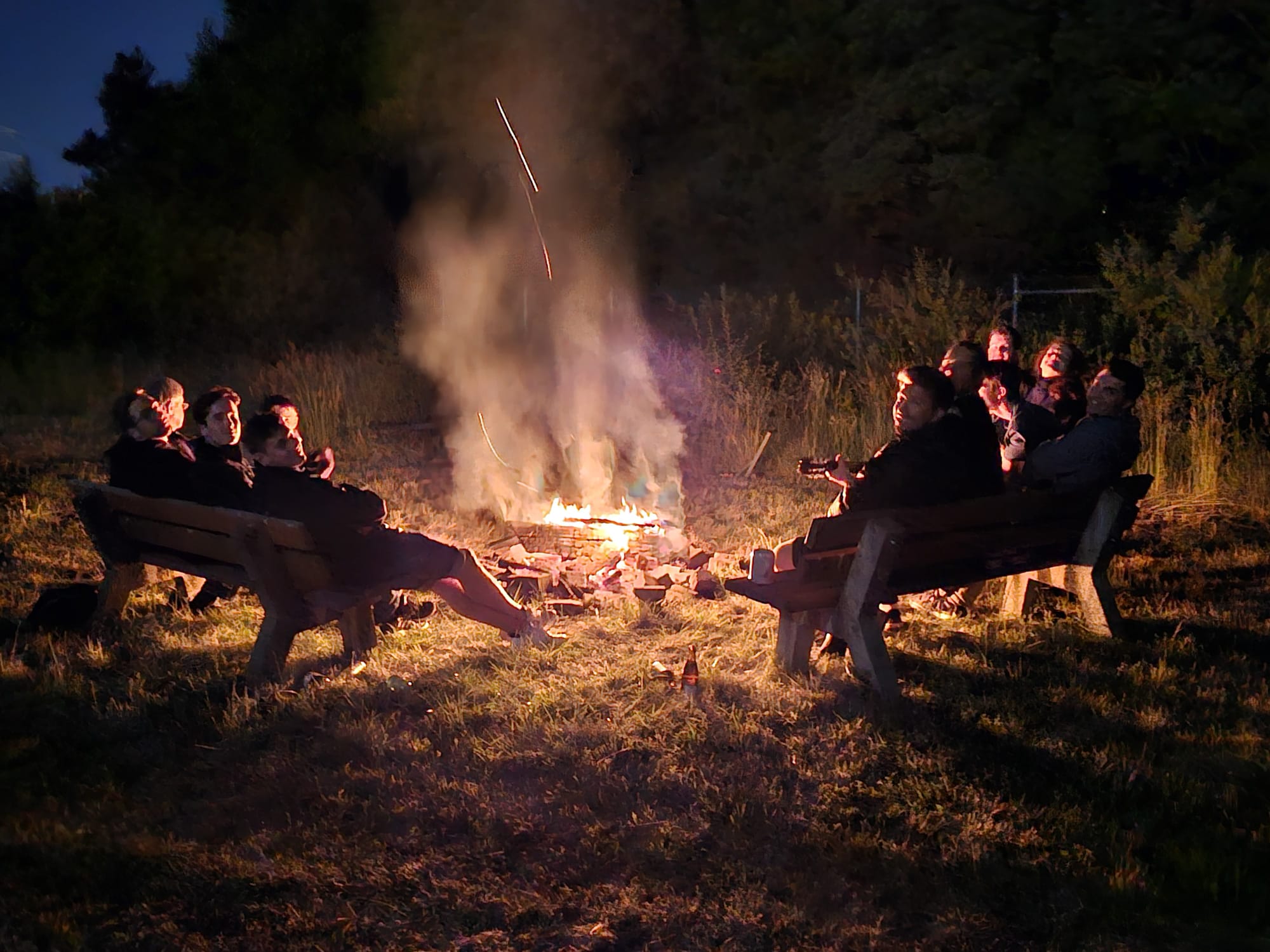 (erweiterte) Flugjugend am Lagerfeuer